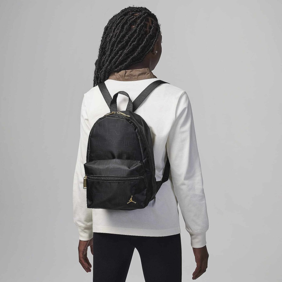 Accessories Nike | Jordan And Gold Mini Backpack Black