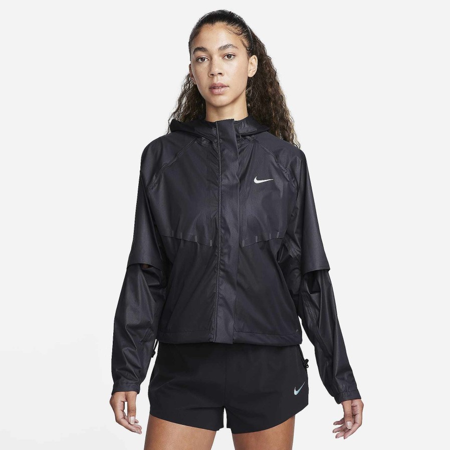 Women Nike Outerwear & Jackets | Nike Running Division Aerogami Black