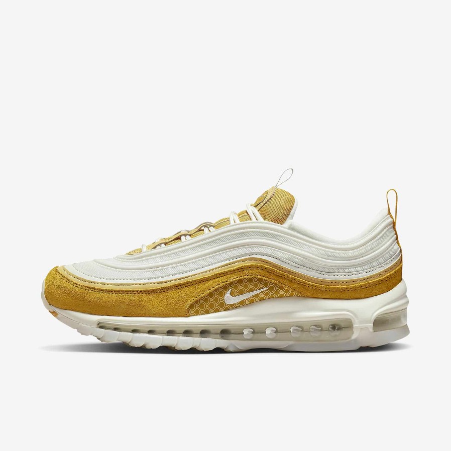 Men Nike Air Max | Nike Air Max 97 Premium Summit White/Yellow Ochre/Topaz Gold/Summit White