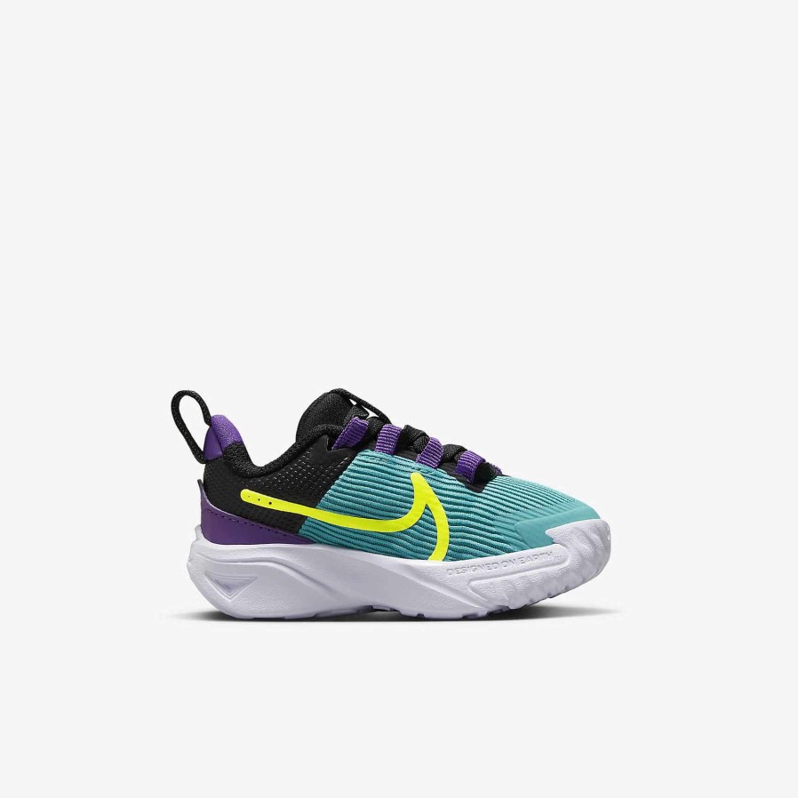 Kids Nike Running | Nike Star Runner 4 Se Teal Nebula/Black/Volt/Purple Cosmos