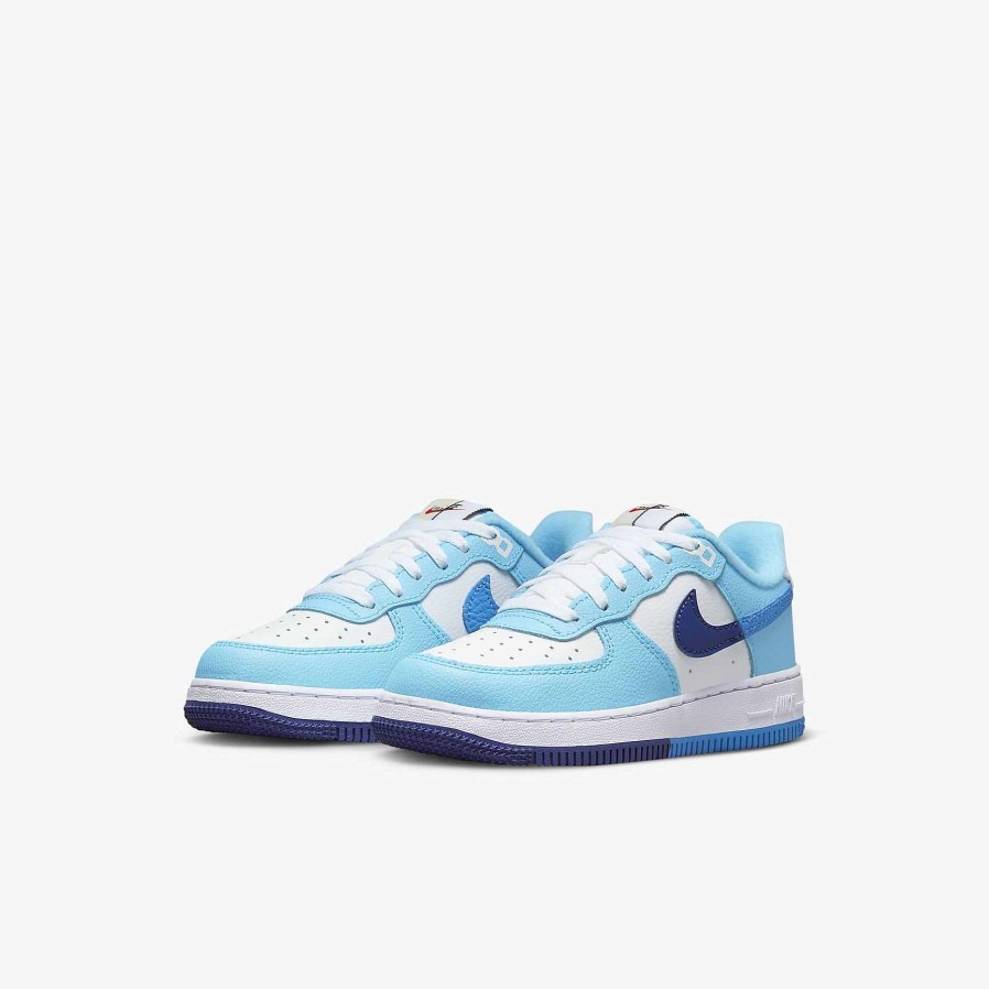 Kids Nike Air Force 1 | Nike Force 1 Lv8 White/Deep Royal Blue/Baltic Blue/Light Photo Blue