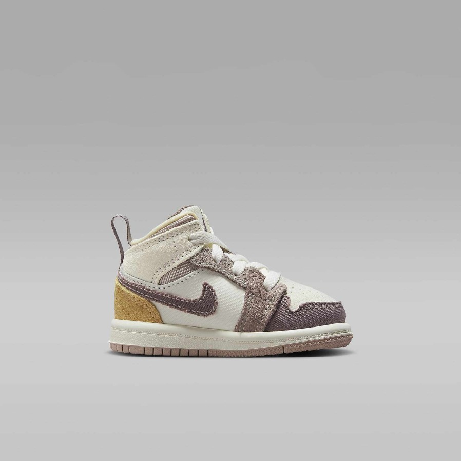 Kids Nike Cyber Monday Shoes | Jordan 1 Mid Se Craft Sail/Fossil Stone/Celestial Gold/Taupe Haze