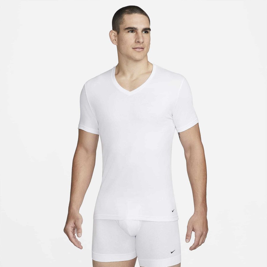 Men Nike Underwear | Nike Dri-Fit Essential Cotton Stretch White