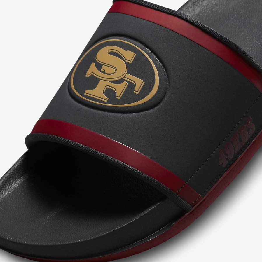 Men Nike Sandals & Slides | Nike Offcourt (Nfl San Francisco 49Ers) Anthracite/Gym Red/Club Gold