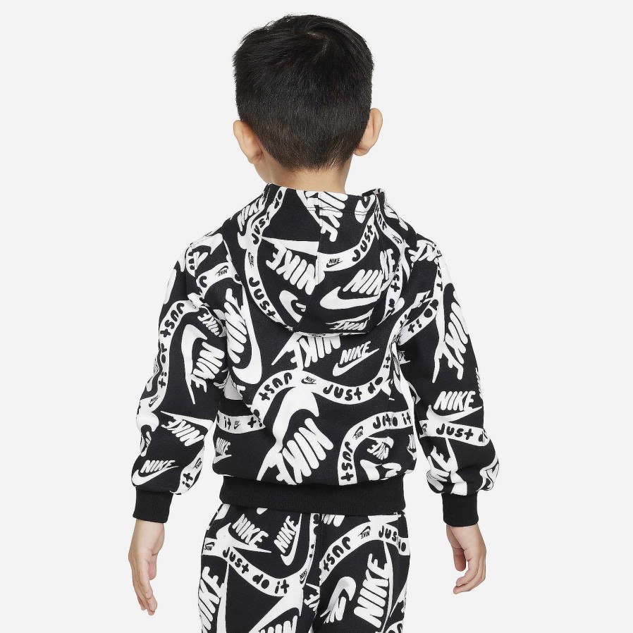 Kids Nike Matching Sets | Nike Sportswear Club Printed Pullover Black