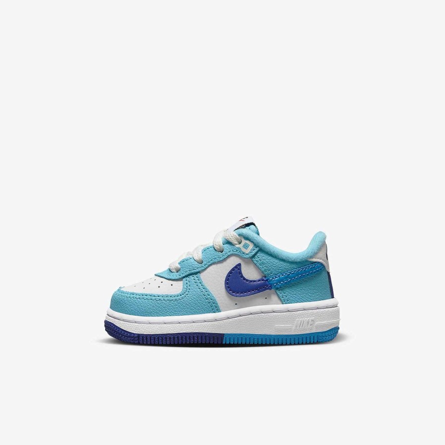 Kids Nike Air Force 1 | Nike Force 1 Lv8 2 White/Deep Royal Blue/Baltic Blue/Light Photo Blue