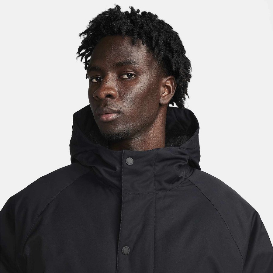 Men Nike Outerwear & Jackets | Nike Life Black/Black