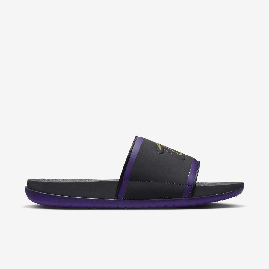 Men Nike Sandals & Slides | Nike Offcourt (Nfl Baltimore Ravens) Anthracite/New Orchid/Ochre