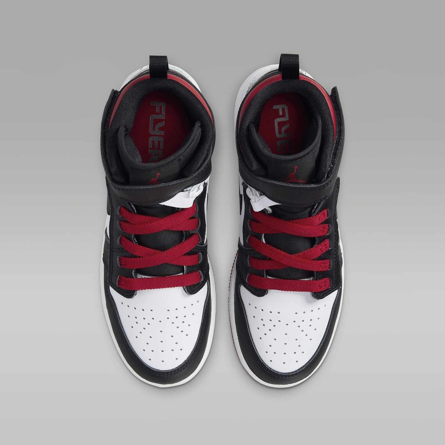 Kids Nike Jordan | Air Jordan 1 Hi Flyease White/Gym Red/White/Black