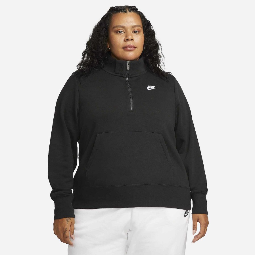 Women Nike Plus Size | Nike Sportswear Club Fleece Black/White