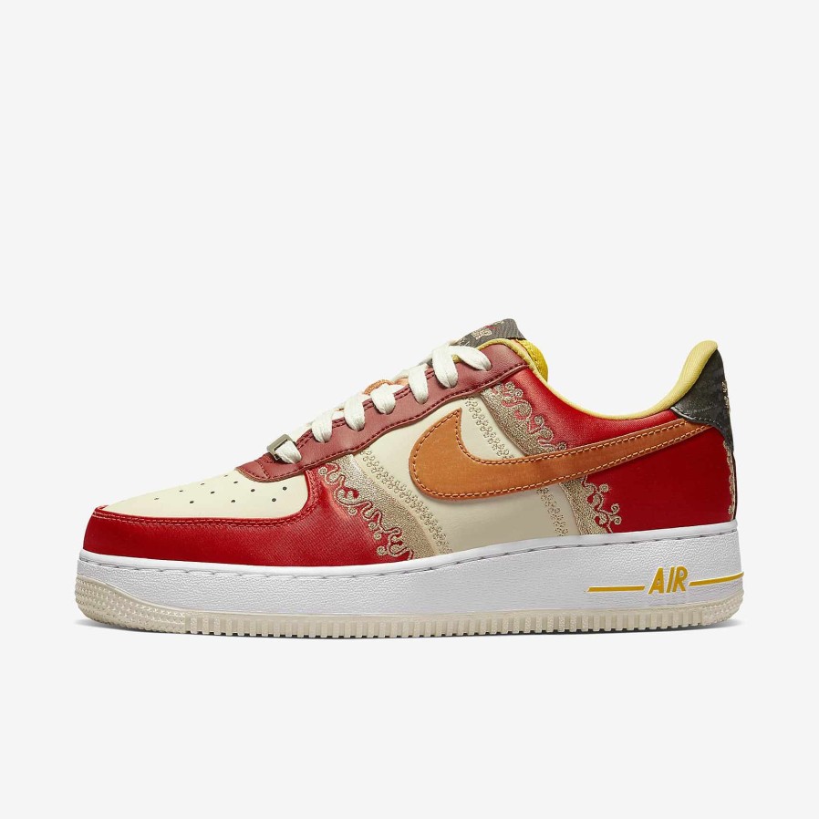 Women Nike Air Force 1 | Nike Air Force 1 '07 Premium Habanero Red/Coconut Milk/Vivid Sulfur/Light Curry