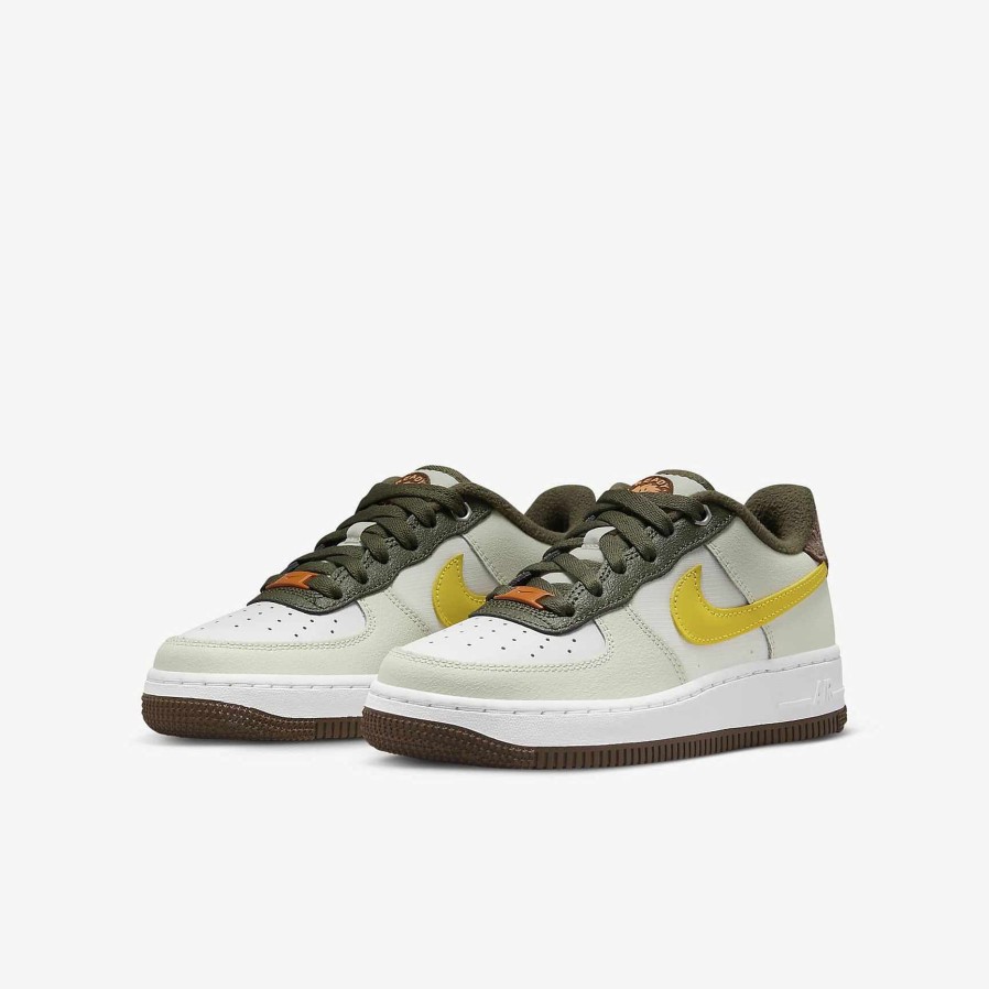 Kids Nike Air Force 1 | Nike Air Force 1 Lv8 Summit White/Summit White/Campfire Orange/Vivid Sulfur