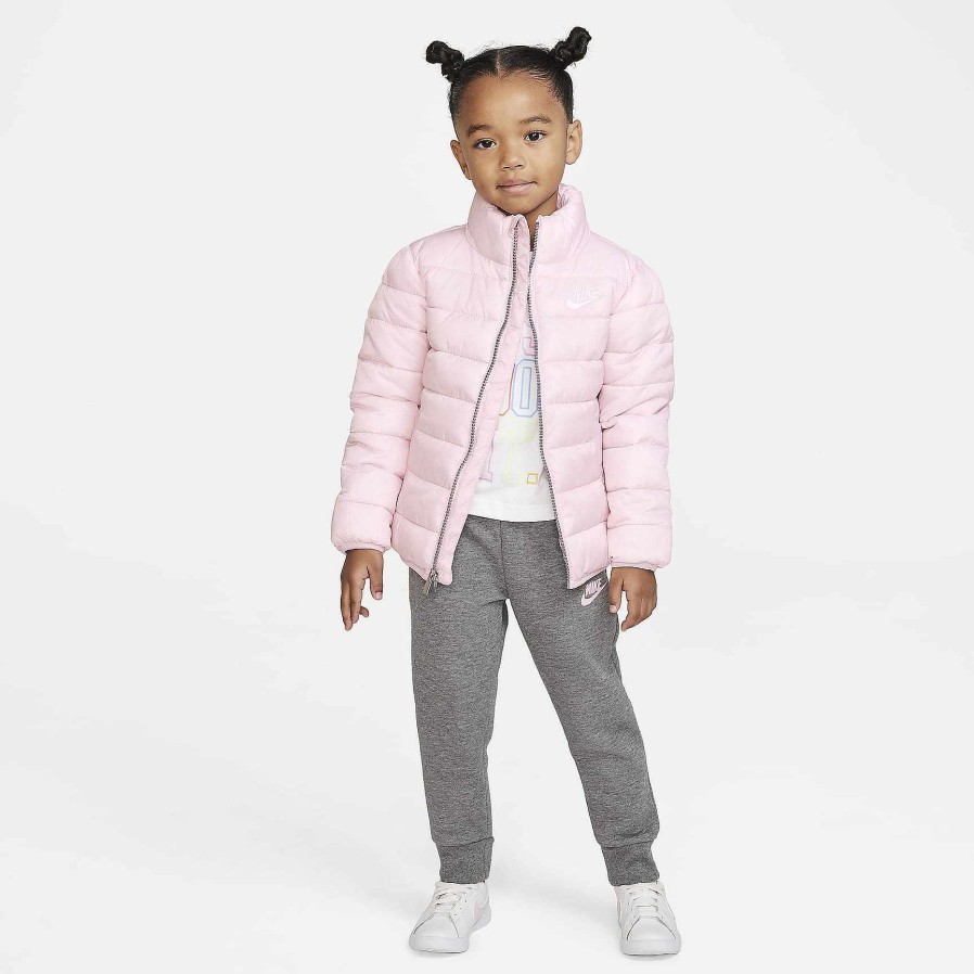 Kids Nike Outerwear & Jackets | Nike Solid Puffer Jacket Pink Foam