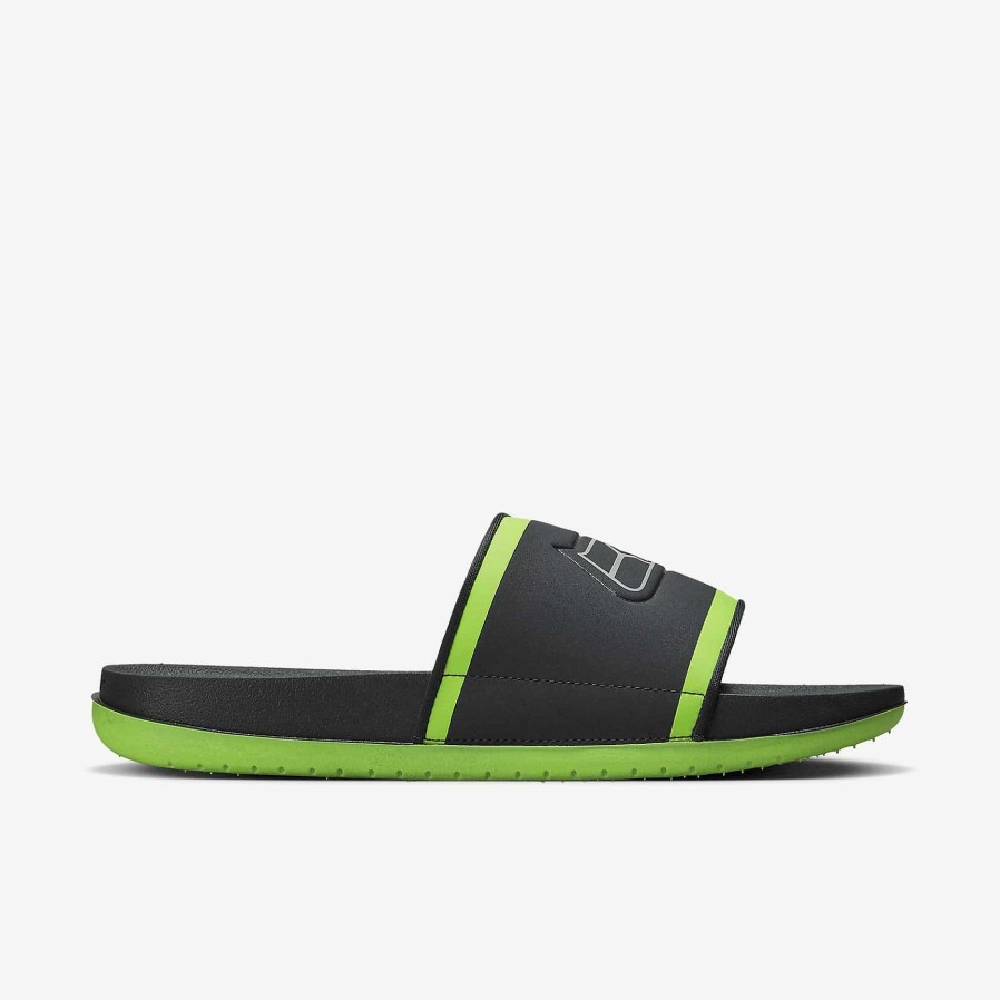 Men Nike Sandals & Slides | Nike Offcourt (Nfl Seattle Seahawks) Anthracite/Action Green/Medium Silver