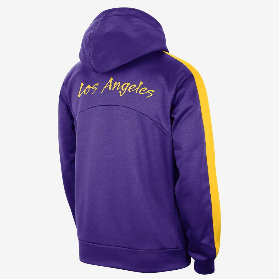 Men Nike Tech Fleece | Los Angeles Lakers Starting 5 Field Purple/Amarillo/Amarillo