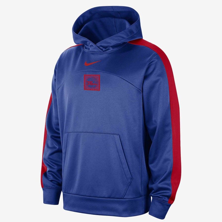 Men Nike Tech Fleece | Philadelphia 76Ers Starting 5 Rush Blue/University Red/University Red