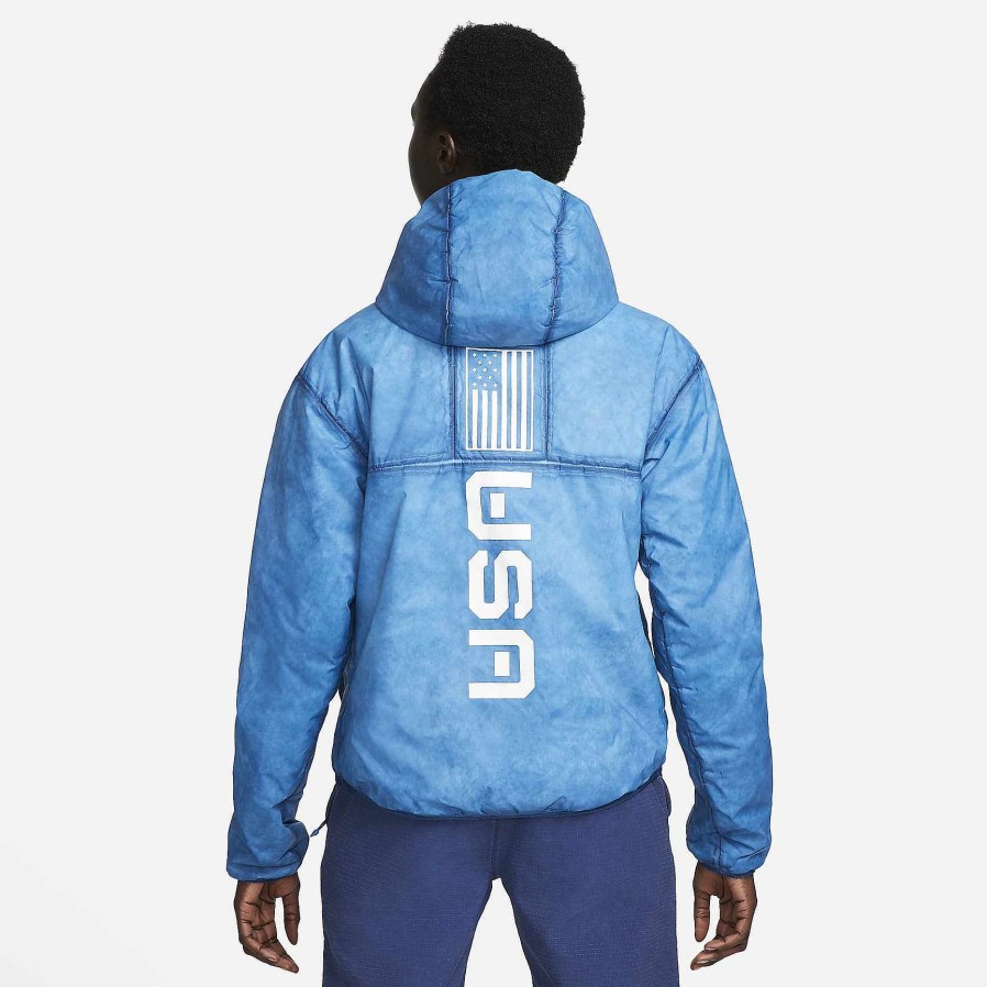 Women Nike Outerwear & Jackets | Nike Acg Therma-Fit Adv "Rope De Dope" Court Blue/Obsidian/White