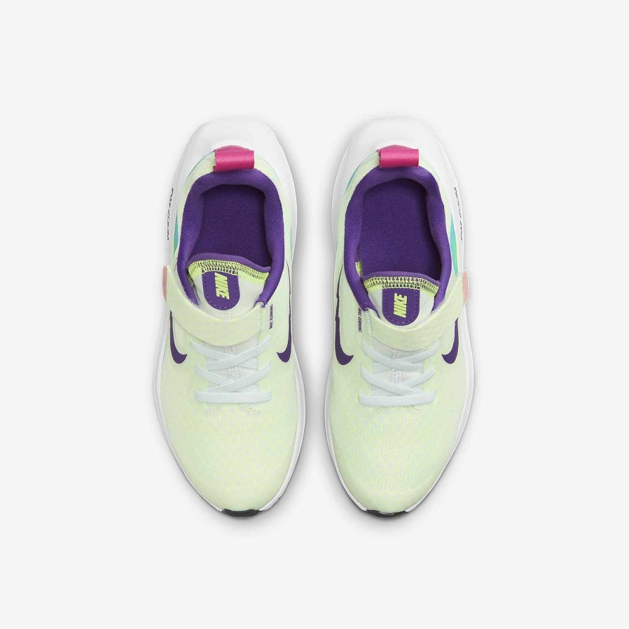 Kids Nike Running | Nike Air Zoom Arcadia 2 White/Teal Nebula/Volt/Purple Cosmos