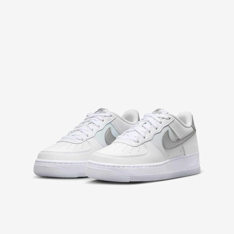 Kids Nike Air Force 1 | Nike Air Force 1 White/Pure Platinum/Football Grey/Metallic Silver