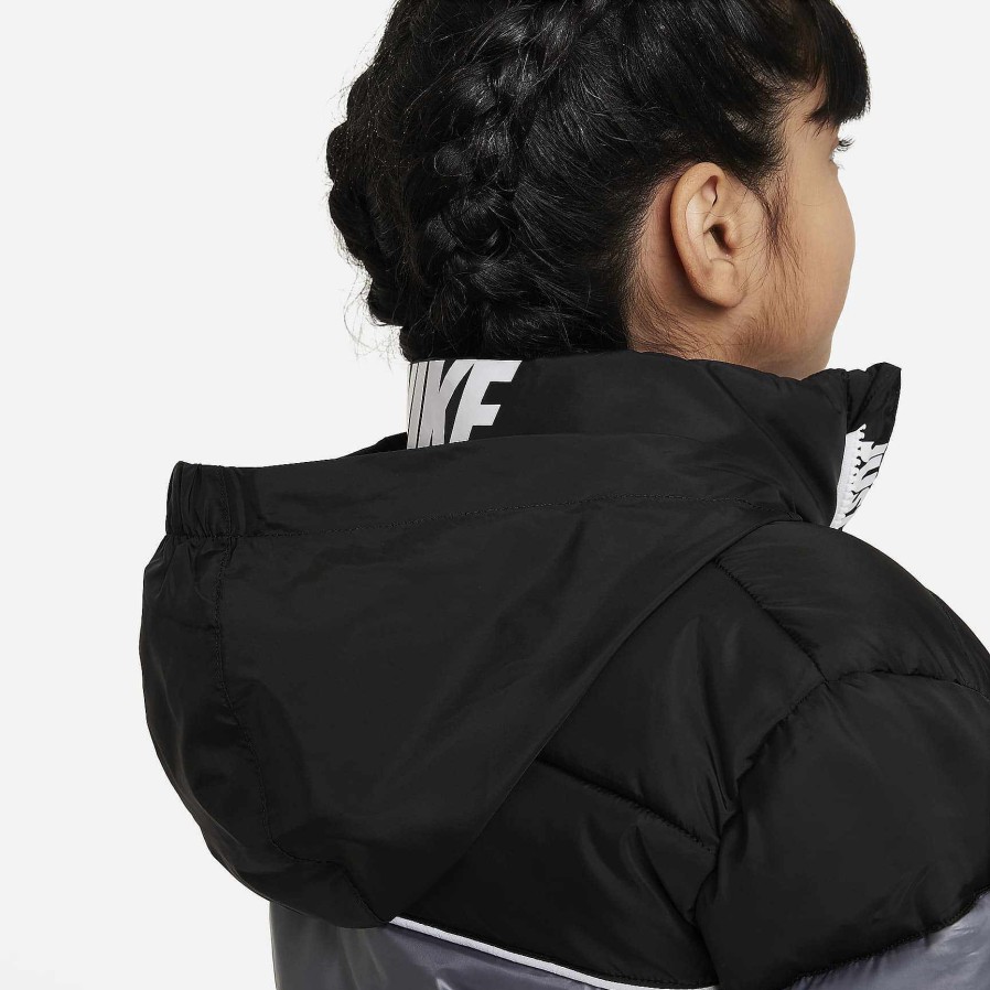 Kids Nike Outerwear & Jackets | Nike Colorblock Puffer Jacket Black