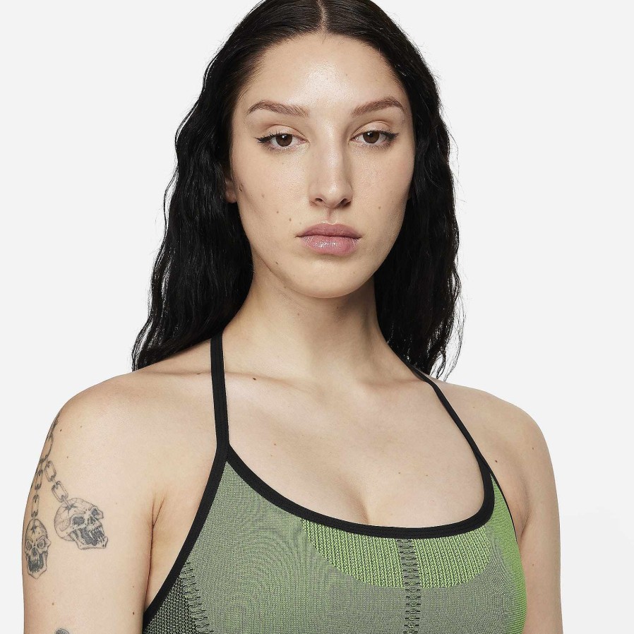 Women Nike Bras | Nike Pro Black/Action Green