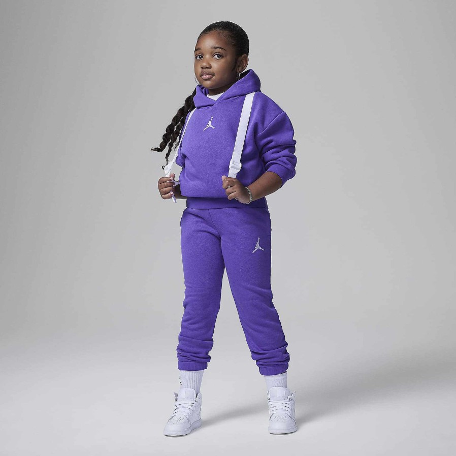 Kids Nike Jordan | Jordan Icon Play Fleece Pants Purple Venom