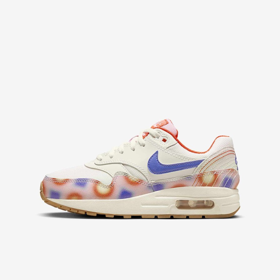 Kids Nike Lifestyle | Nike Air Max 1 Se Sail/Blue Joy/Safety Orange/Football Grey