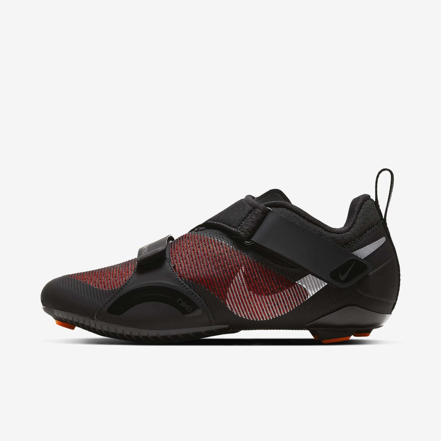 Women Nike Training & Gym | Nike Superrep Cycle Black/Hyper Crimson/Metallic Silver