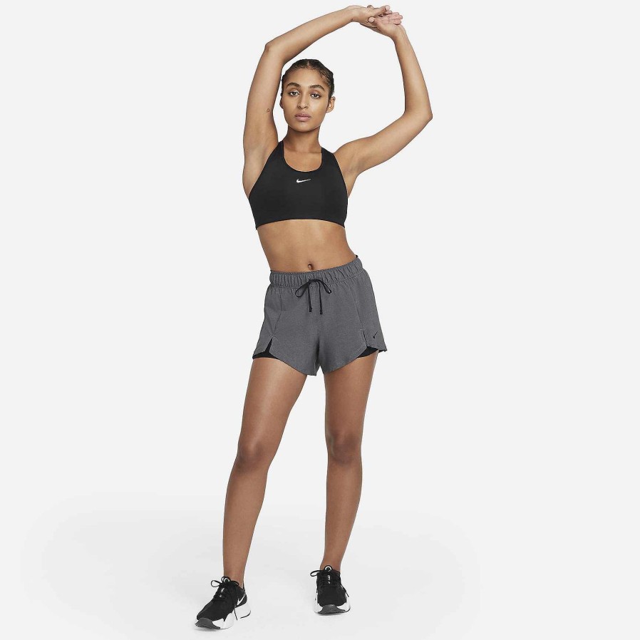 Women Nike Shorts | Nike Flex Essential 2-In-1 Black/Heather/Black/Black