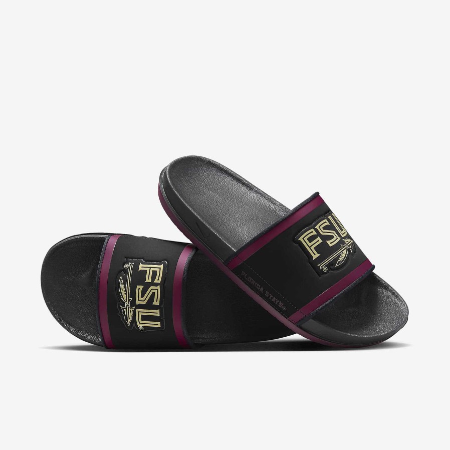 Men Nike Sandals & Slides | Nike Offcourt (Florida State) Black/Team Maroon/Team Gold