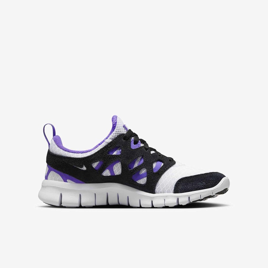 Kids Nike Running | Nike Free Run 2 White/Black/Action Grape/White