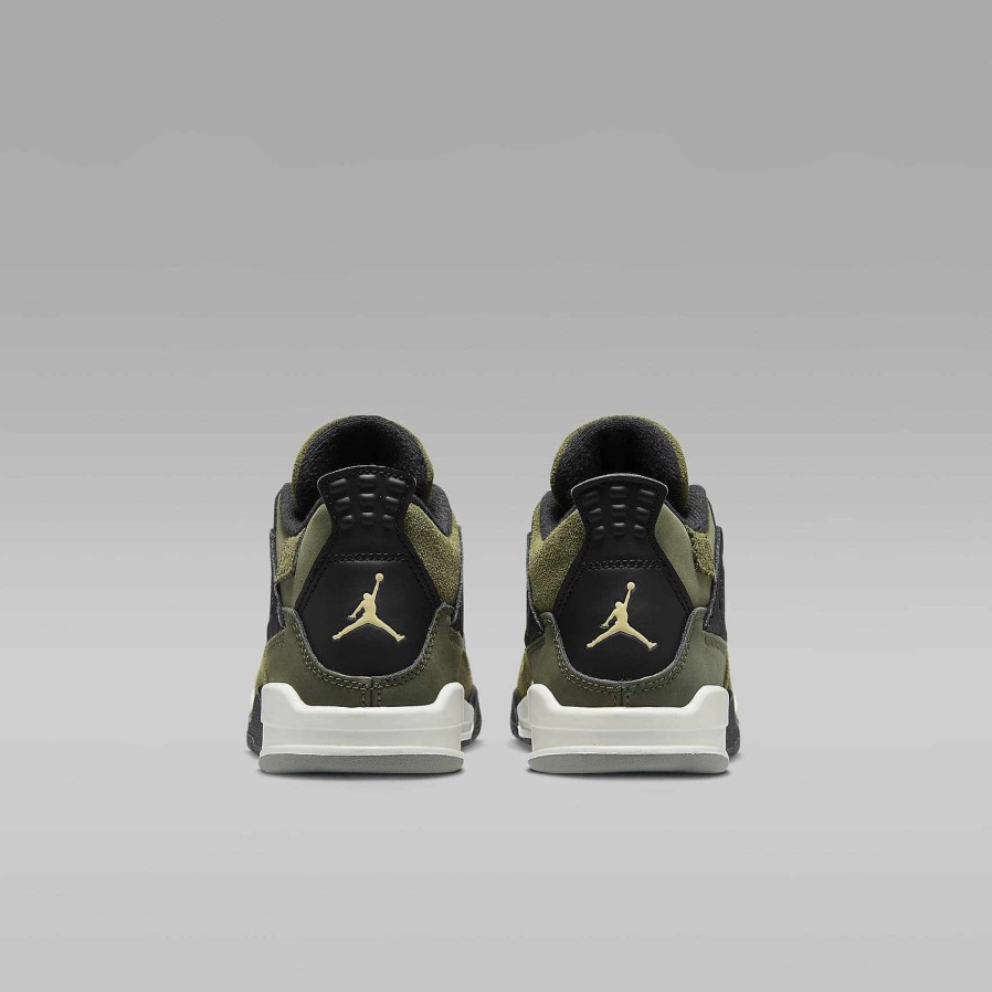 Kids Nike Lifestyle | Jordan 4 Retro Se Craft Medium Olive/Cargo Khaki/Black/Pale Vanilla