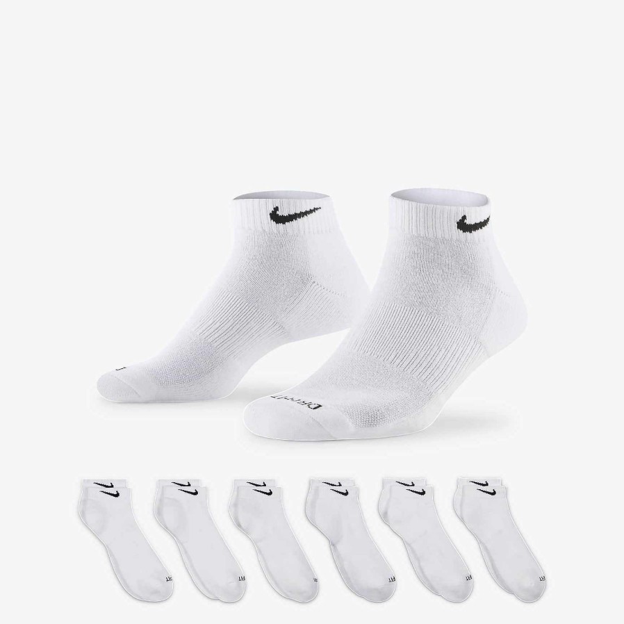 Men Nike Socks | Nike Everyday Plus Cushioned White/Black