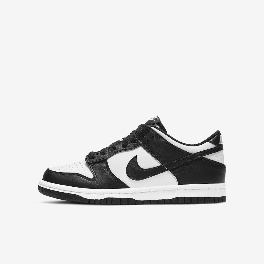 Kids Nike Lifestyle | Nike Dunk Low White/White/Black