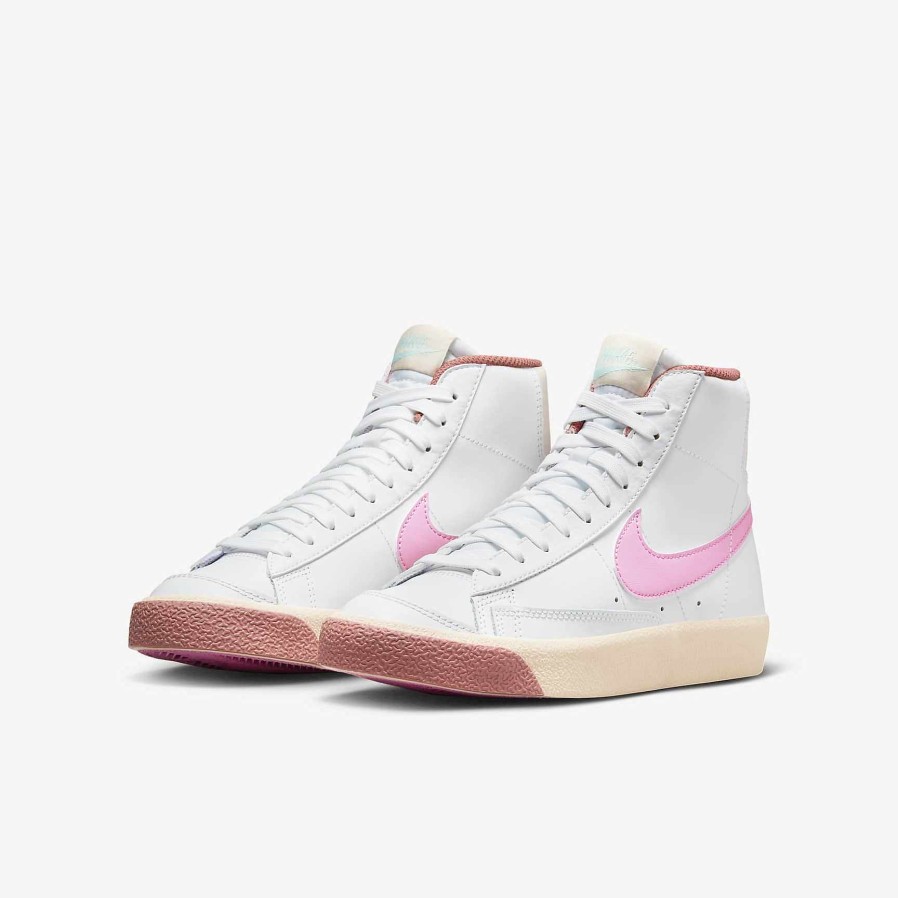 Kids Nike Dunks & Blazers | Nike Blazer Mid '77 White/Guava Ice/Jade Ice/Pink Spell