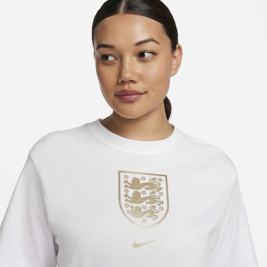 Women Nike Tops & T-Shirts | England Crest White