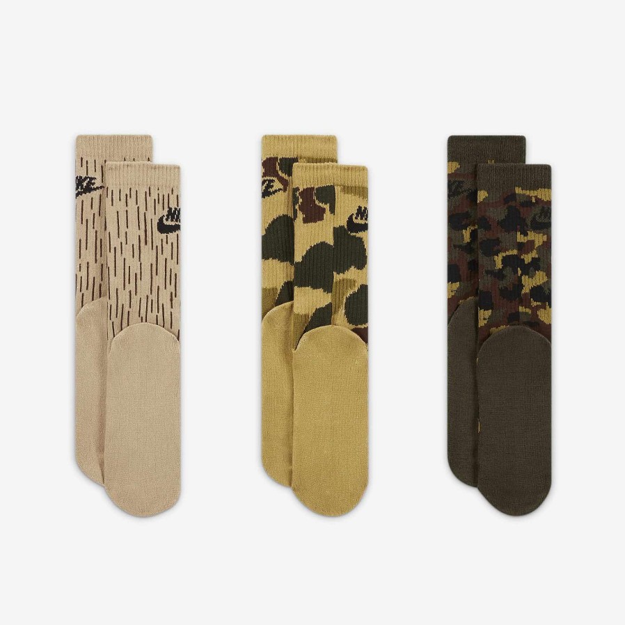 Kids Nike Socks | Nike Camo Dri-Fit Crew Socks (3 Pairs)