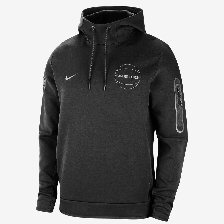 Men Nike Tech Fleece | Golden State Warriors Tech Fleece Black/Light Iron Ore