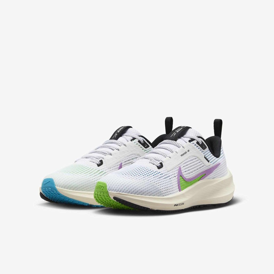 Kids Nike Running | Nike Air Zoom Pegasus 40 White/Pale Ivory/Rush Fuchsia/Multi-Color