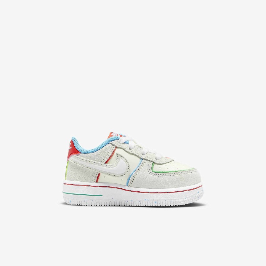 Kids Nike Air Force 1 | Nike Force 1 Lv8 Pale Ivory/Picante Red/Baltic Blue/White