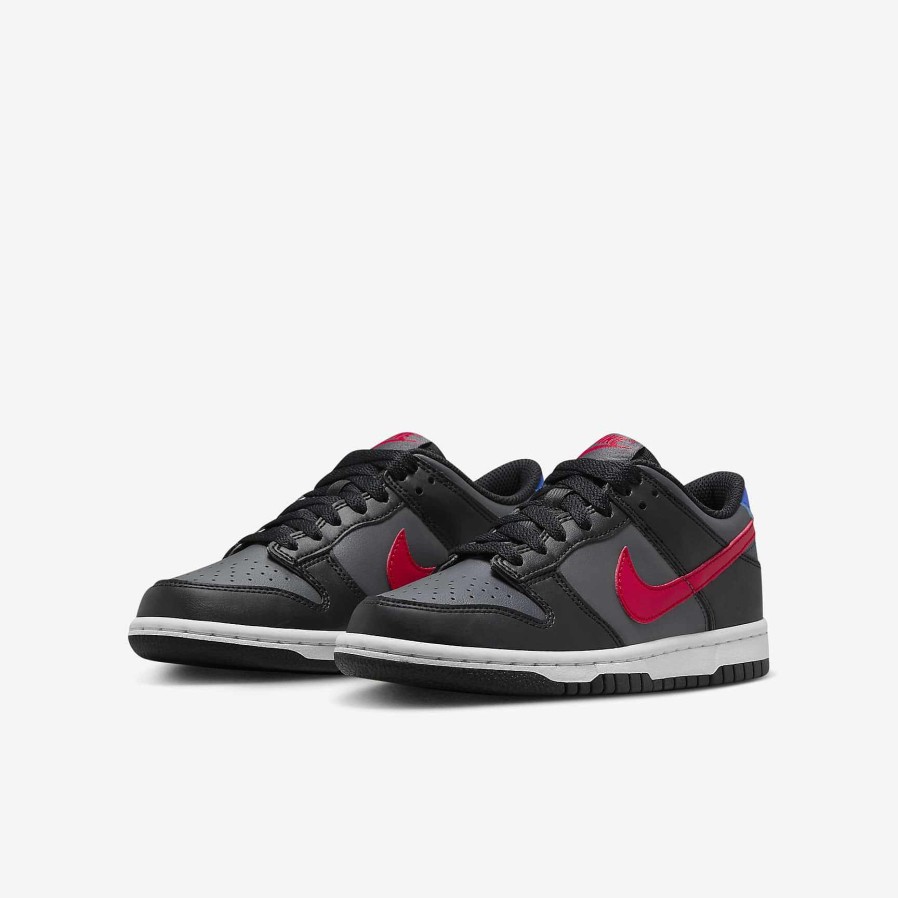 Kids Nike Lifestyle | Nike Dunk Low Black/White/Racer Blue/University Red