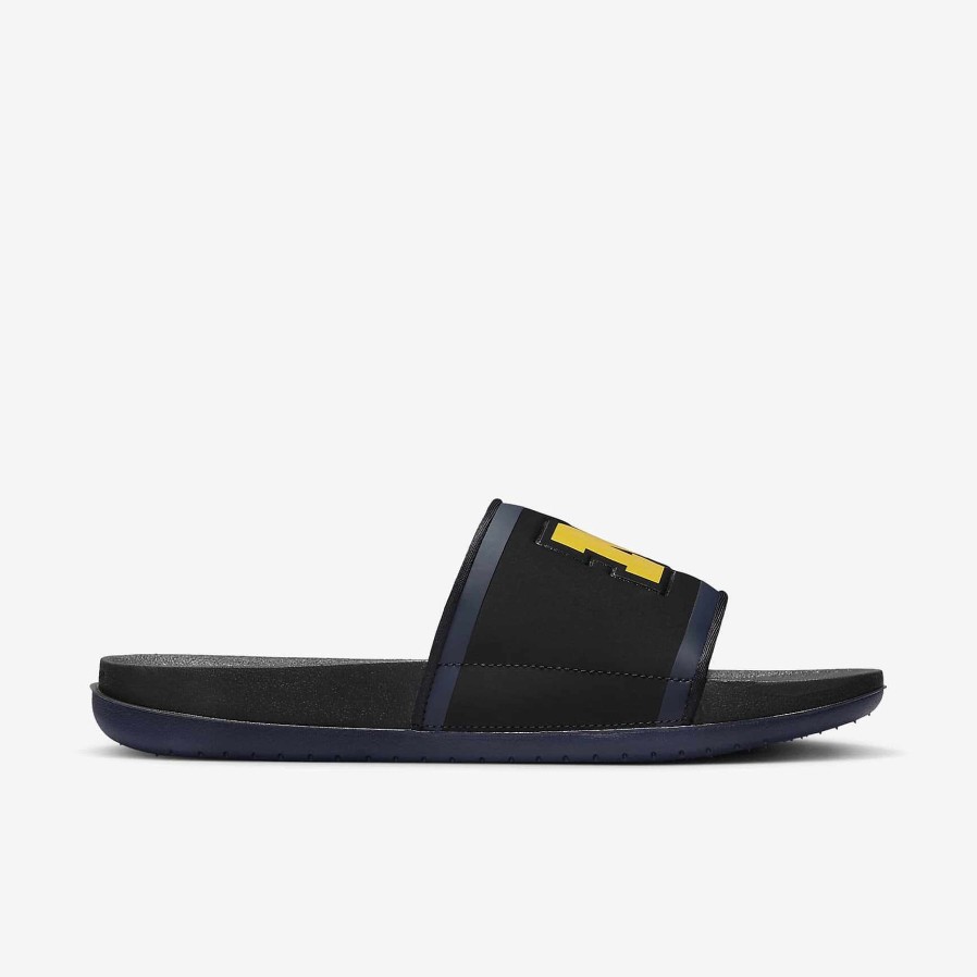 Men Nike Sandals & Slides | Nike Offcourt (Michigan) Black/College Navy/Amarillo