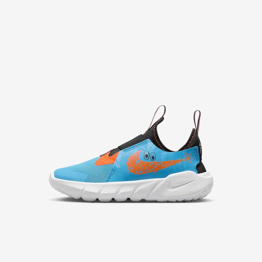 Kids Nike Running | Nike Flex Runner 2 Lil Blue Lightning/Black/White/Total Orange