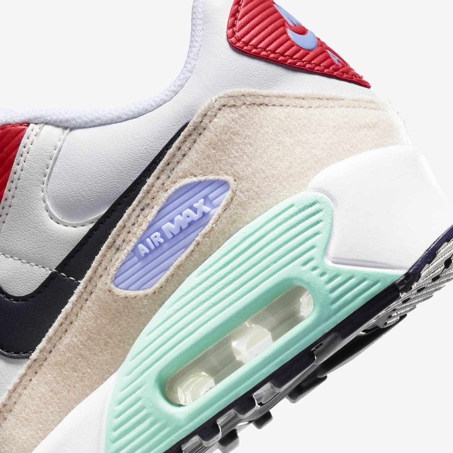 Kids Nike Air Max | Nike Air Max 90 Ltr Se White/Sanddrift/Cobalt Bliss/Obsidian