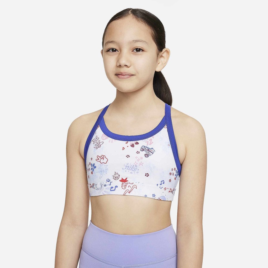 Kids Nike Bras | Nike Dri-Fit Indy Icon Clash Football Grey/Lapis/Lapis