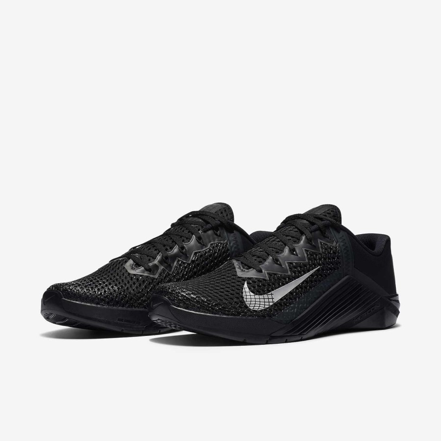 Men Nike Training & Gym | Nike Metcon 6 Black/Anthracite/Metallic Silver