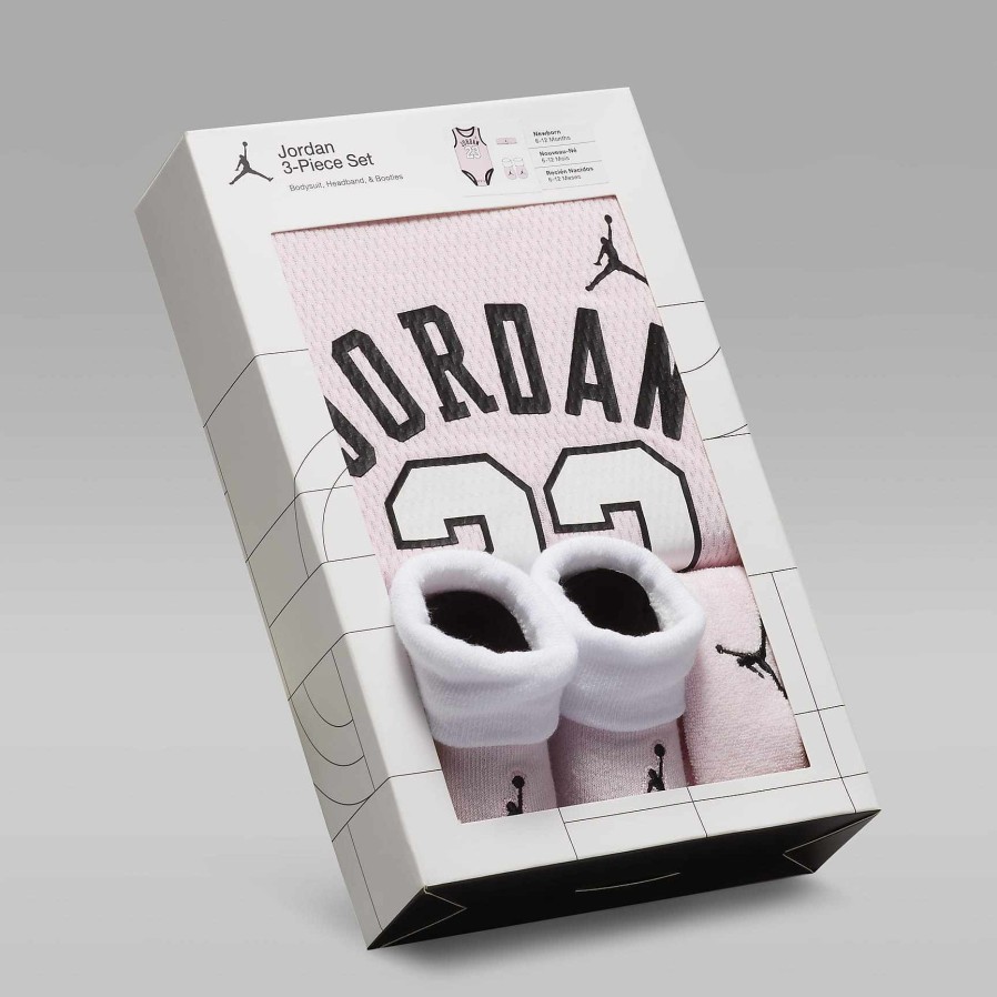 Kids Nike Jordan | Jordan 3-Piece Mesh Jersey Bodysuit Box Set