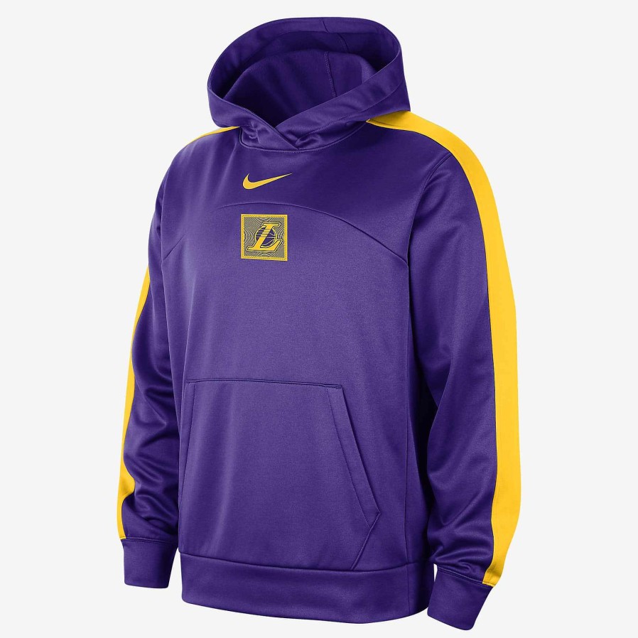 Men Nike Tech Fleece | Los Angeles Lakers Starting 5 Field Purple/Amarillo/Amarillo