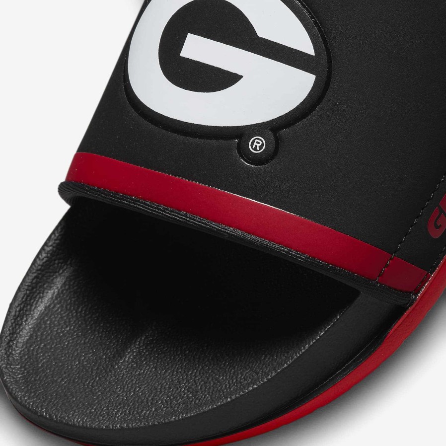 Men Nike Sandals & Slides | Nike Offcourt (Georgia) Black/University Red/White