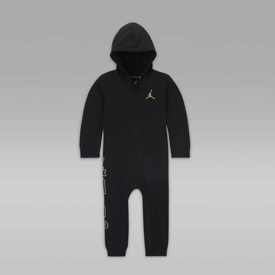 Kids Nike Jordan | Jordan Take Flight And Gold Coverall Black